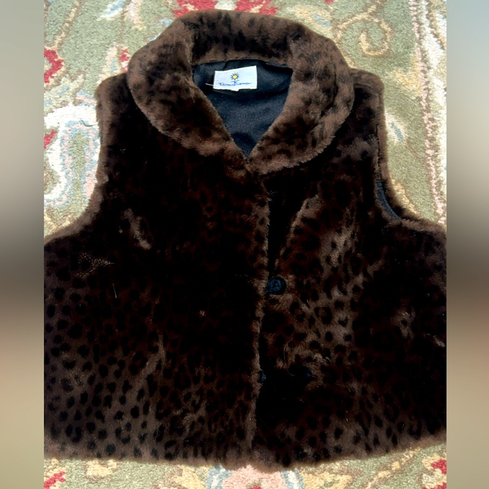 Florence Eisman Kids Faux Fur Leopard Vest
